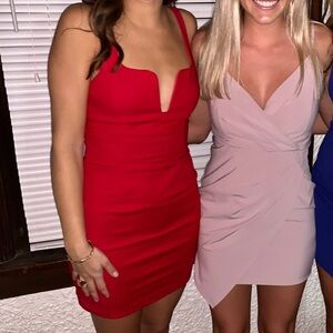 by the way. Vibrant Red Mini Dress